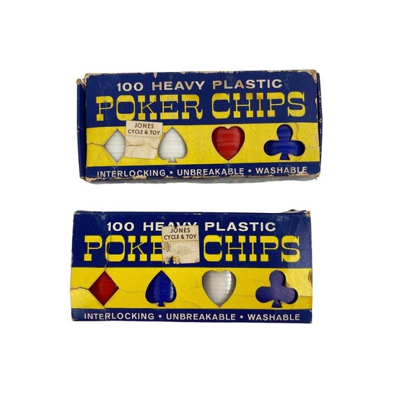 Games Vintage Poker Chips Heavy Plastic 2 Boxes Of 10 Poshmark